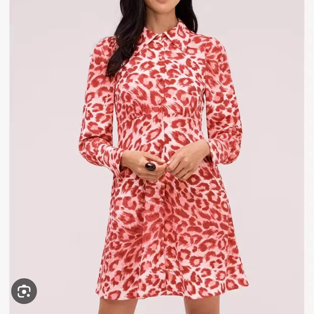 Kate Spade‎ Red and White Bishop Sleeve Dress